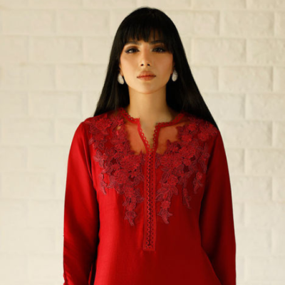 Maria B Raw Silk 2PC-15