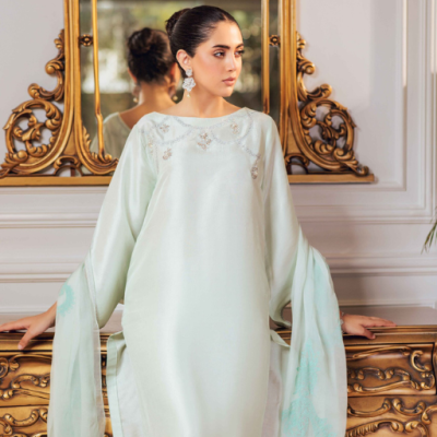 Maria B Raw Silk 2PC-17