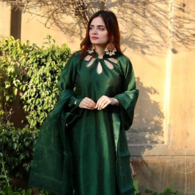 Maria B Raw Silk 2PC-18