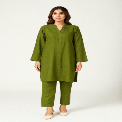 Maria B Raw Silk 2PC-4