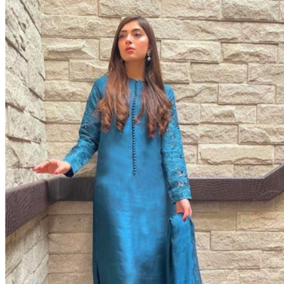 Maria B Raw Silk 2PC-23