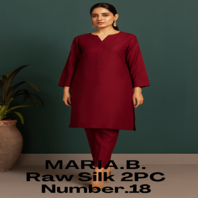 Maria B Raw Silk 2PC-18