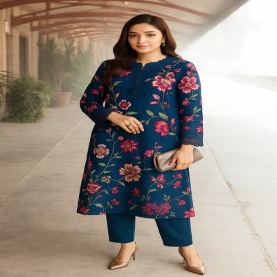 Maria B Allover Shirt & Trouser 2PC -1