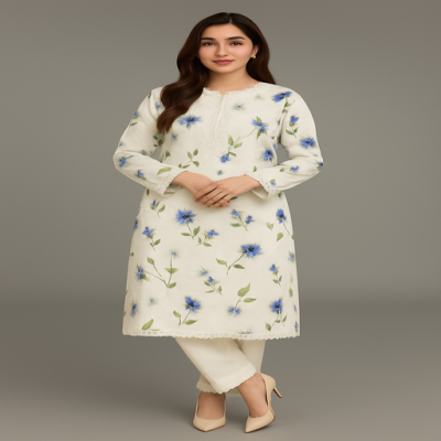 Maria B Allover Shirt & Trouser 2PC -3