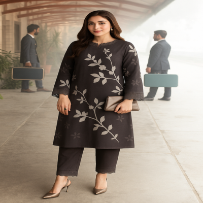 Maria B Allover Shirt & Trouser 2PC -4