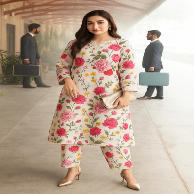 Maria B Allover Shirt & Trouser 2PC -5