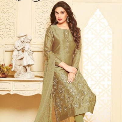 Maria B Raw Silk 2PC-25