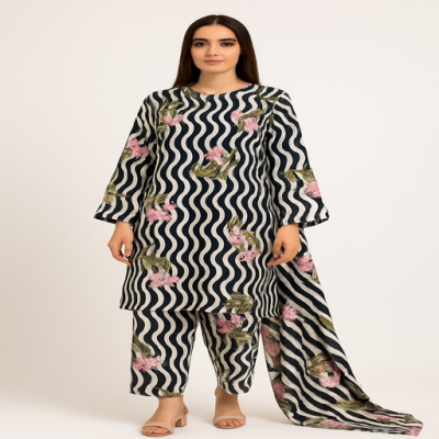 Ethnic Lawn all over  2 pcs Shirt & Troser11