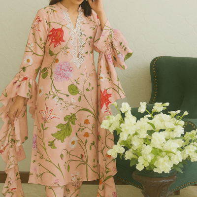 Ethnic Lawn all over  2 pcs Shirt & Troser12