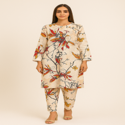 Ethnic Lawn all over  2 pcs Shirt & Troser15