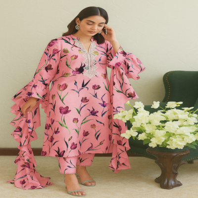 Ethnic Lawn all over  2 pcs Shirt & Troser18
