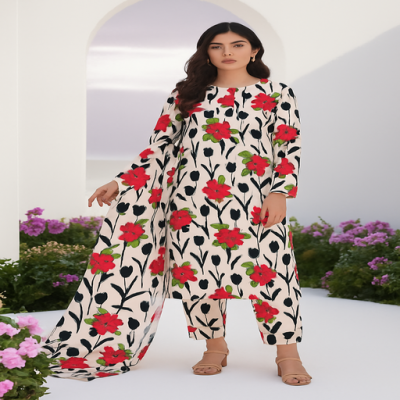 Ethnic Lawn all over  2 pcs Shirt & Troser21