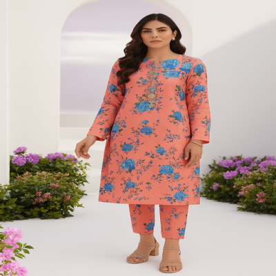 Ethnic Lawn all over  2 pcs Shirt & Troser24