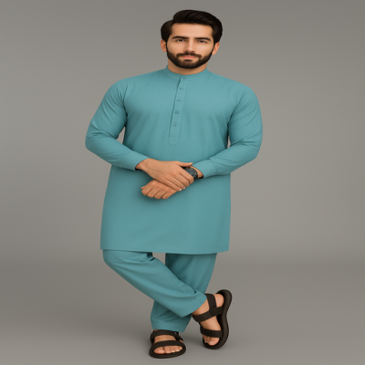 gul ahmad paper cotton-9-cool sea green