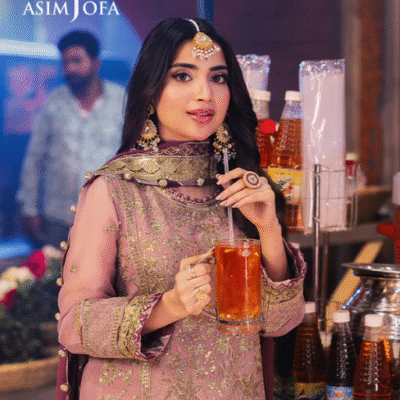 Asim Jofa AJKK-04 EMBROIDERED CHIFFON 2 PCS - Image 4