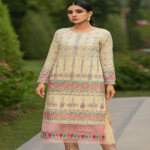 Maria B Korean Raw Silk Embroidery  2Pc -2