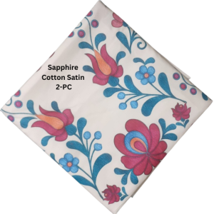 Sapphire Cotton Satin 2-PC