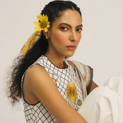 Zara Shahjahan 20-8A | Luxury Embroidered Lawn 3PC Unstitched Suit with Jacquard Dupatta - Image 5