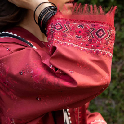 Zara Shahjahan ZCE22-6A | Coco Eid Lawn 3PC Unstitched Luxury Suit - Image 3