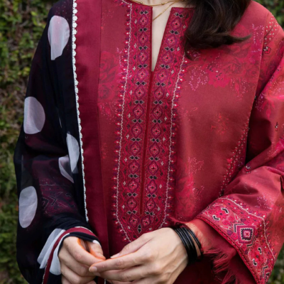 Zara Shahjahan ZCE22-6A | Coco Eid Lawn 3PC Unstitched Luxury Suit - Image 4