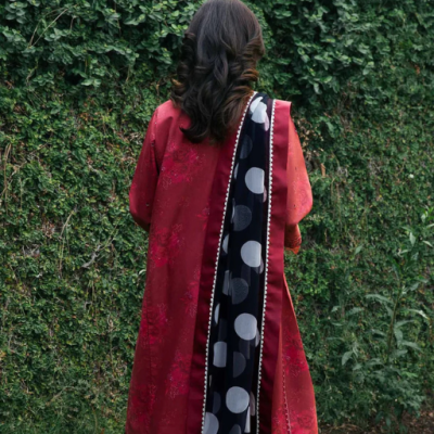 Zara Shahjahan ZCE22-6A | Coco Eid Lawn 3PC Unstitched Luxury Suit - Image 6