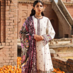 Zara Shahjahan Meesha A – Embroidered Lawn with Silk Dupatta