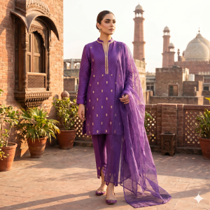 Maria B Premium Embroidered 3PC Suit – Trendy Formal Wear