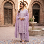 Cross Stitch Luxury Embroidered 3PC – Flat Sale
