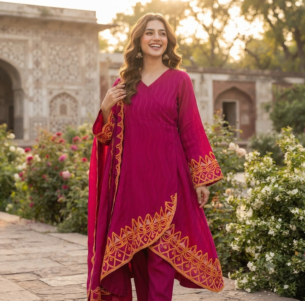MARIA B Silk Lawn Embroidered 2PC | Premium Designer Collection | New Arrival