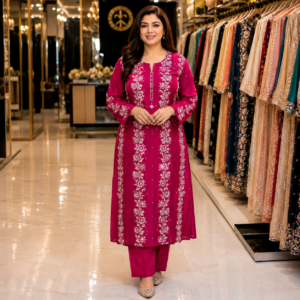 Suffuse Luxury Raw Silk 2PC Suit – Premium Designer Collection