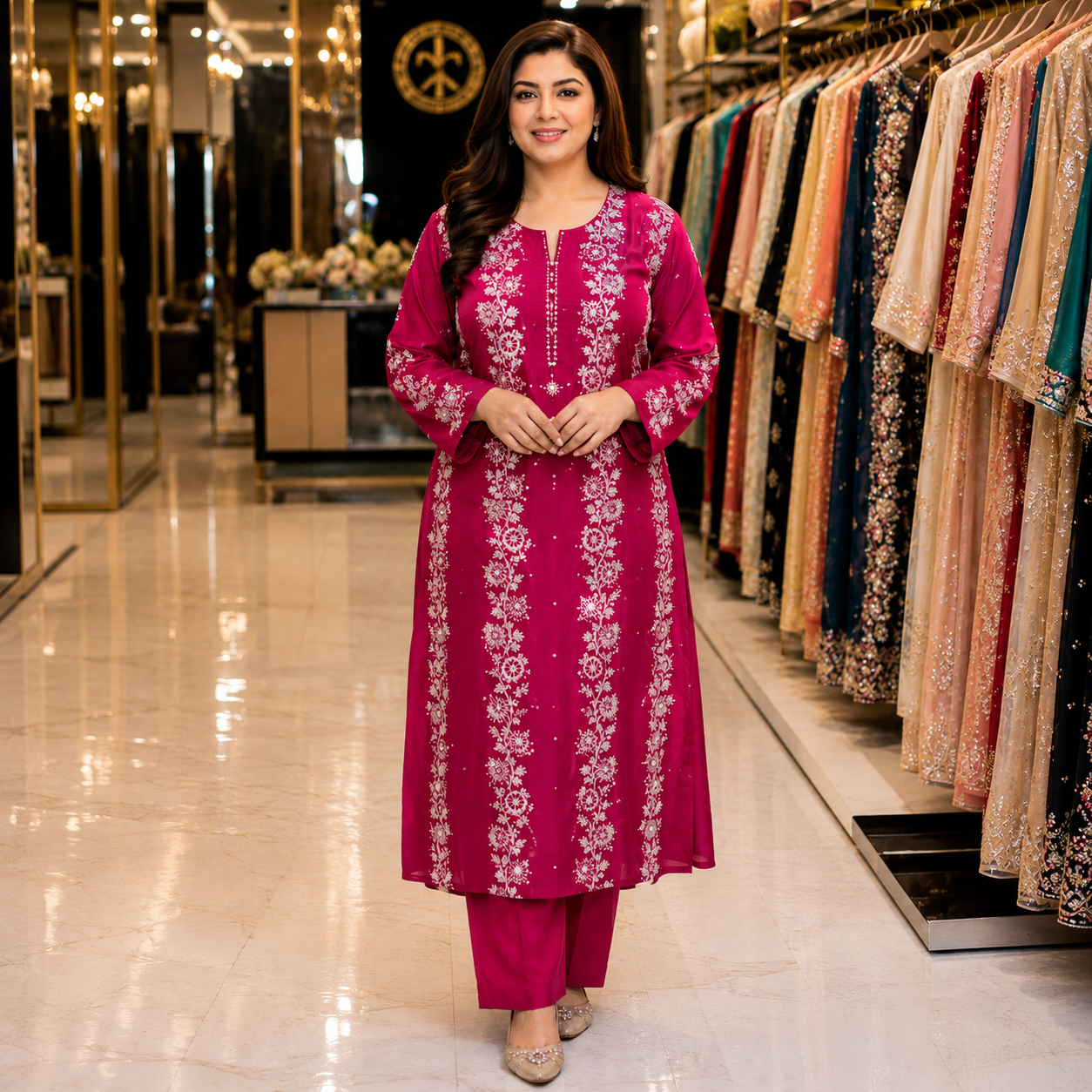 Suffuse Luxury Raw Silk 2PC Suit – Premium Designer Collection