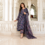 Maria B Raw Silk 2PC Unstitched Suit – Premium Designer Collection