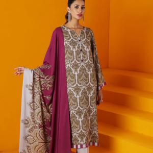 Nishat Linen 3PC Premium Unstitched Suit – Article #42206125-R