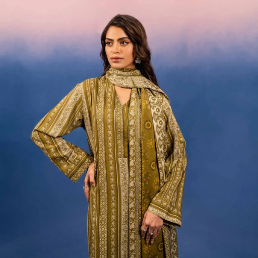 Nishat Linen 3PC Premium Unstitched Suit – Article #42303202-R - Image 3