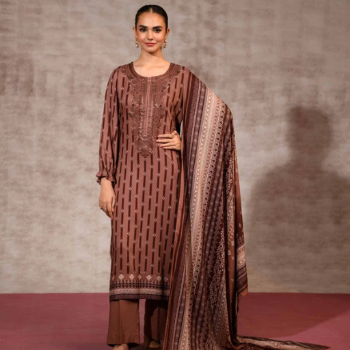 Nishat Linen 3PC Premium Unstitched Suit – Article #42303173-R