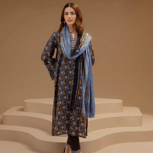 Nishat 3PC Premium Khaddar Unstitched Suit – Article #42303131-R - Image 4